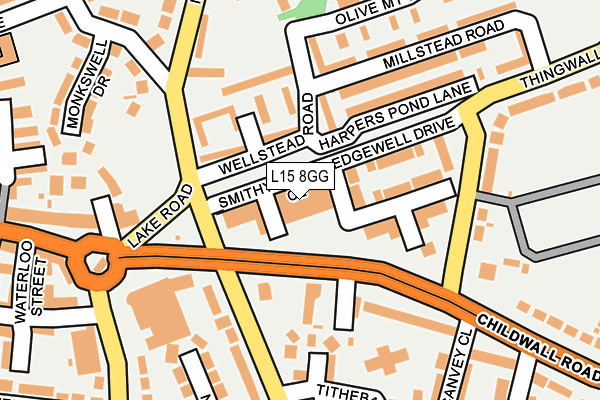 L15 8GG map - OS OpenMap – Local (Ordnance Survey)
