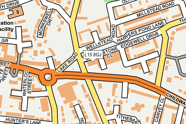 L15 8GJ map - OS OpenMap – Local (Ordnance Survey)