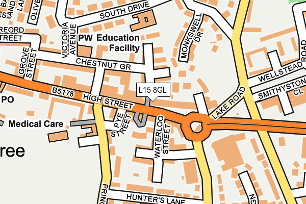 L15 8GL map - OS OpenMap – Local (Ordnance Survey)