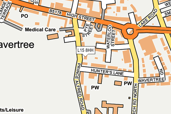 L15 8HH map - OS OpenMap – Local (Ordnance Survey)