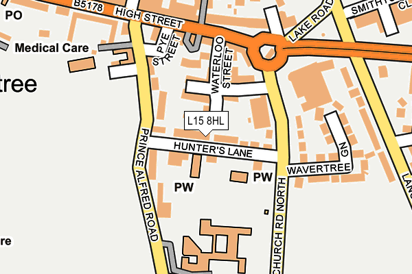 L15 8HL map - OS OpenMap – Local (Ordnance Survey)