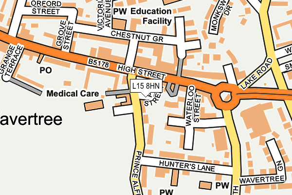L15 8HN map - OS OpenMap – Local (Ordnance Survey)