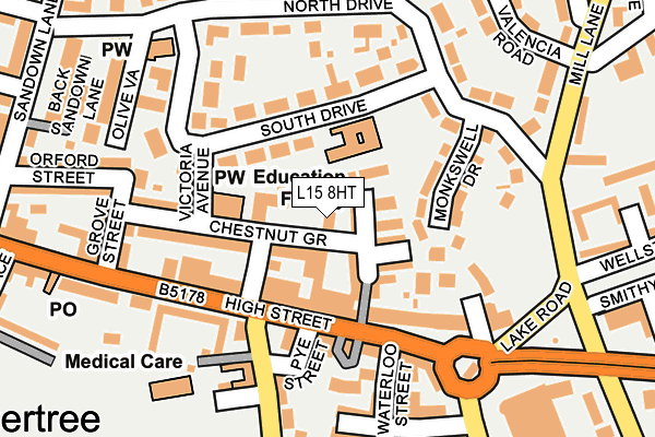 L15 8HT map - OS OpenMap – Local (Ordnance Survey)