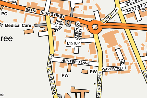 L15 8JP map - OS OpenMap – Local (Ordnance Survey)