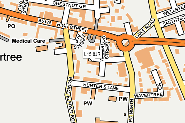 L15 8JR map - OS OpenMap – Local (Ordnance Survey)