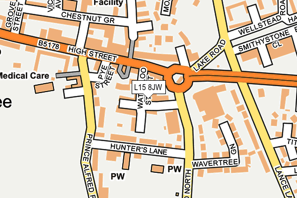 L15 8JW map - OS OpenMap – Local (Ordnance Survey)