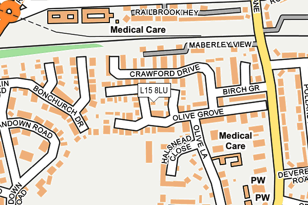 L15 8LU map - OS OpenMap – Local (Ordnance Survey)