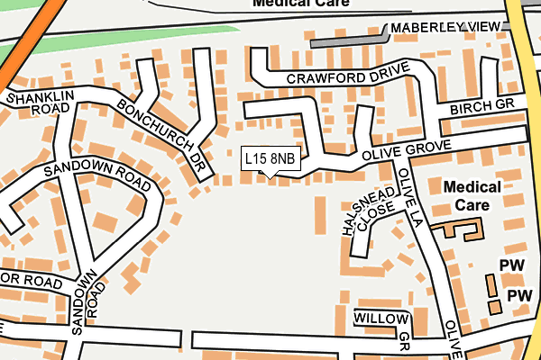 L15 8NB map - OS OpenMap – Local (Ordnance Survey)