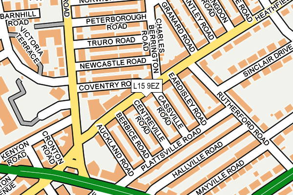 L15 9EZ map - OS OpenMap – Local (Ordnance Survey)