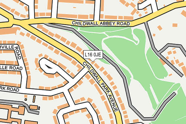 L16 0JE map - OS OpenMap – Local (Ordnance Survey)