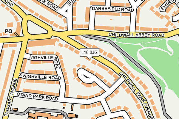 L16 0JG map - OS OpenMap – Local (Ordnance Survey)