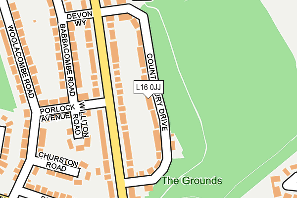 L16 0JJ map - OS OpenMap – Local (Ordnance Survey)