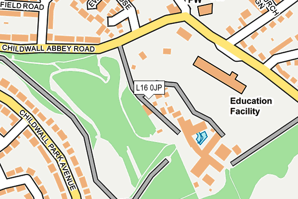 L16 0JP map - OS OpenMap – Local (Ordnance Survey)