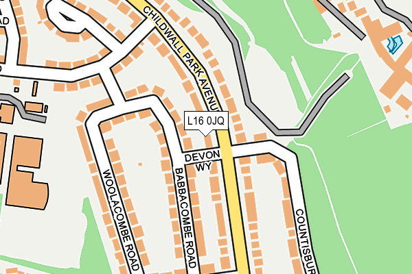 L16 0JQ map - OS OpenMap – Local (Ordnance Survey)