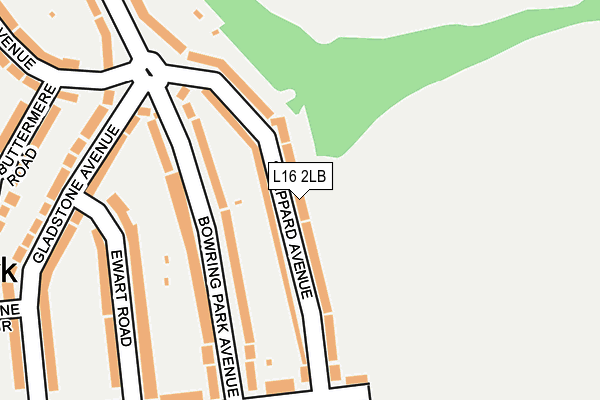 L16 2LB map - OS OpenMap – Local (Ordnance Survey)