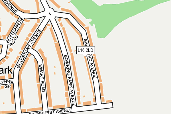L16 2LD map - OS OpenMap – Local (Ordnance Survey)