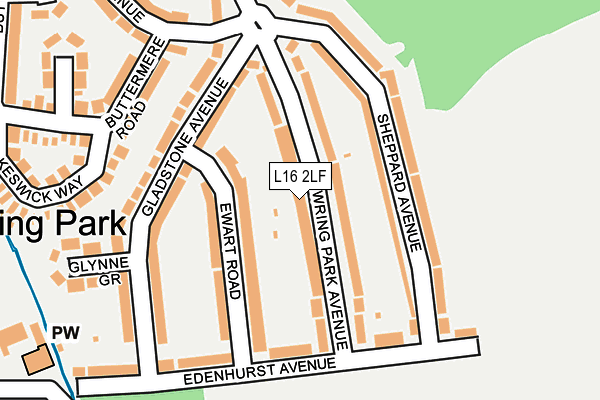L16 2LF map - OS OpenMap – Local (Ordnance Survey)