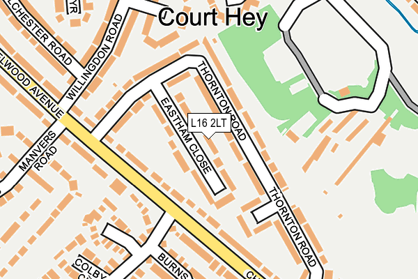 L16 2LT map - OS OpenMap – Local (Ordnance Survey)