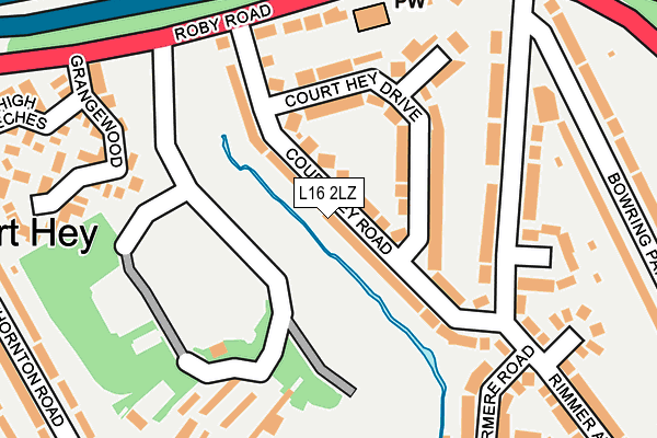 L16 2LZ map - OS OpenMap – Local (Ordnance Survey)
