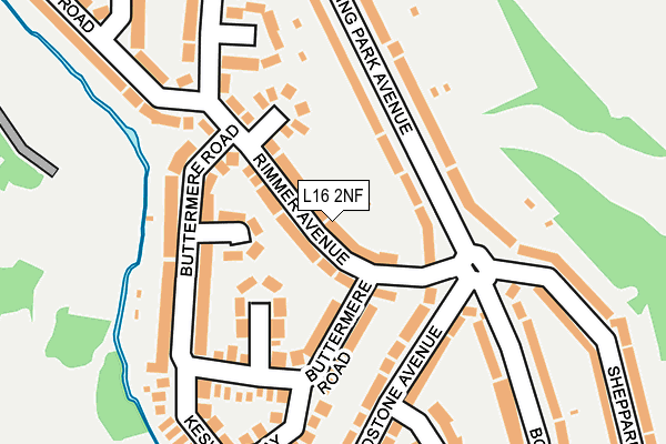L16 2NF map - OS OpenMap – Local (Ordnance Survey)