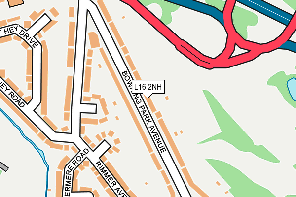 L16 2NH map - OS OpenMap – Local (Ordnance Survey)