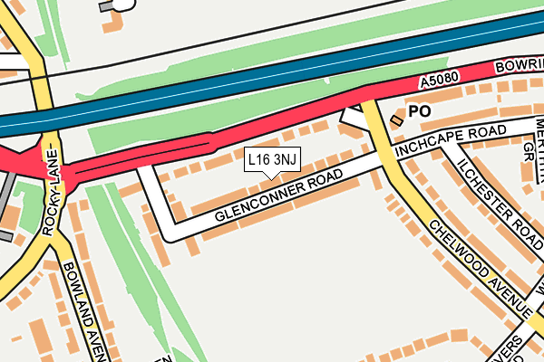 L16 3NJ map - OS OpenMap – Local (Ordnance Survey)