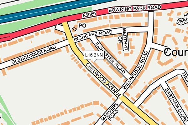 L16 3NN map - OS OpenMap – Local (Ordnance Survey)