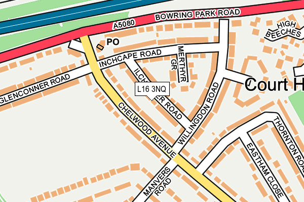 L16 3NQ map - OS OpenMap – Local (Ordnance Survey)