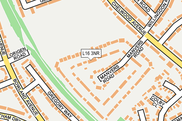 L16 3NR map - OS OpenMap – Local (Ordnance Survey)