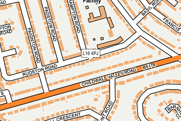L16 4PJ map - OS OpenMap – Local (Ordnance Survey)
