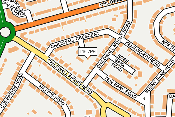 L16 7PH map - OS OpenMap – Local (Ordnance Survey)