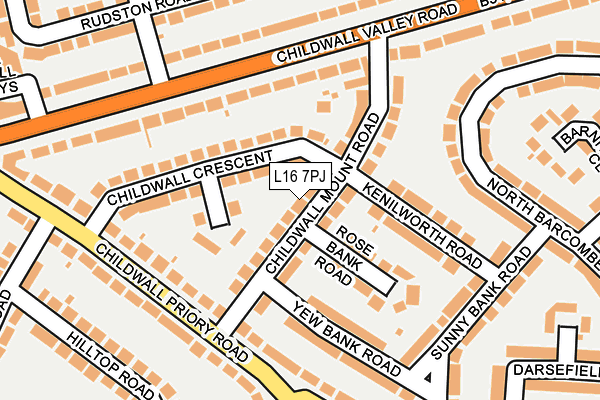 L16 7PJ map - OS OpenMap – Local (Ordnance Survey)