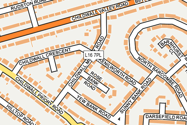 L16 7PL map - OS OpenMap – Local (Ordnance Survey)