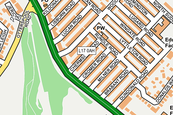 L17 0AH map - OS OpenMap – Local (Ordnance Survey)