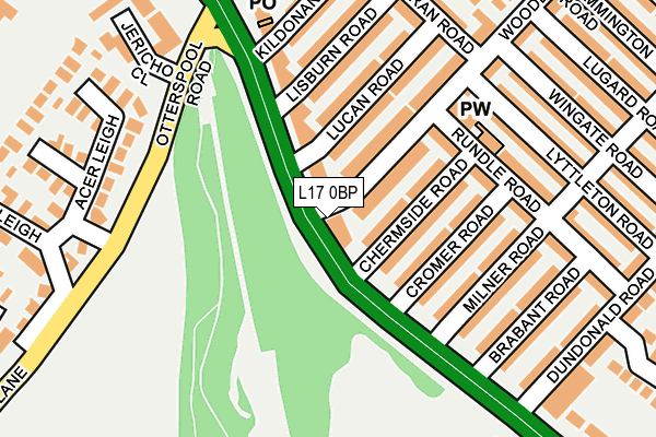 L17 0BP map - OS OpenMap – Local (Ordnance Survey)