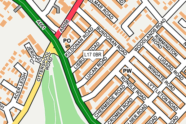 L17 0BR map - OS OpenMap – Local (Ordnance Survey)