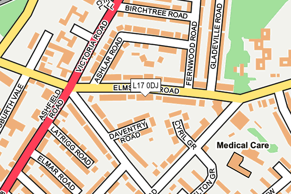 L17 0DJ map - OS OpenMap – Local (Ordnance Survey)