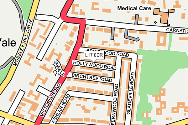 L17 0DR map - OS OpenMap – Local (Ordnance Survey)
