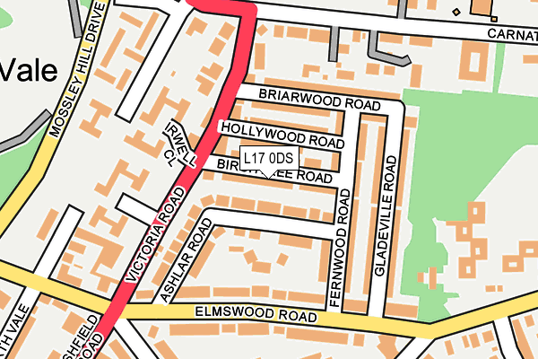 L17 0DS map - OS OpenMap – Local (Ordnance Survey)