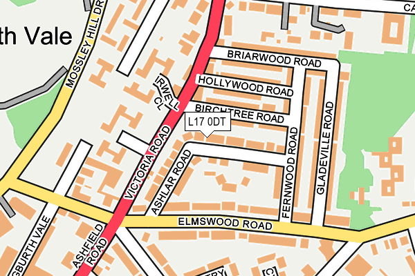 L17 0DT map - OS OpenMap – Local (Ordnance Survey)