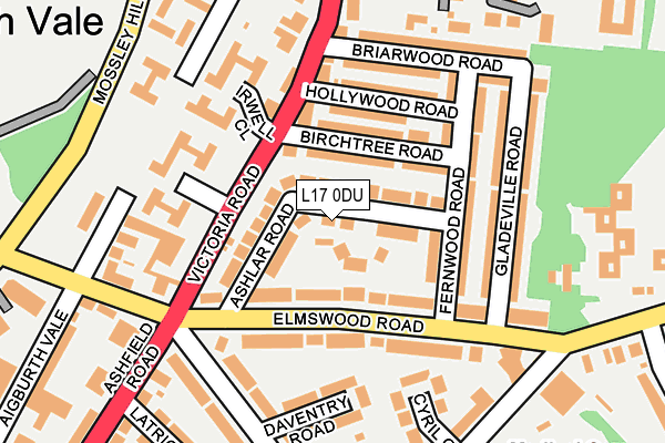 L17 0DU map - OS OpenMap – Local (Ordnance Survey)