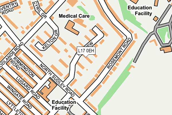 L17 0EH map - OS OpenMap – Local (Ordnance Survey)