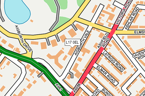 L17 0EL map - OS OpenMap – Local (Ordnance Survey)