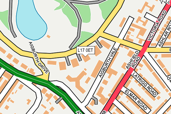 L17 0ET map - OS OpenMap – Local (Ordnance Survey)