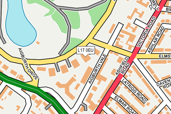 L17 0EU map - OS OpenMap – Local (Ordnance Survey)