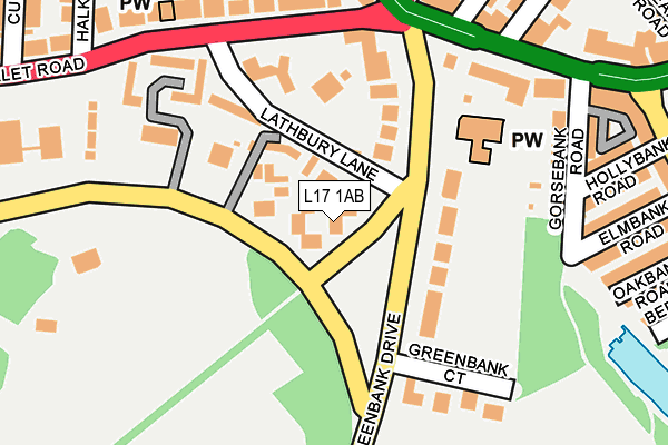 L17 1AB map - OS OpenMap – Local (Ordnance Survey)