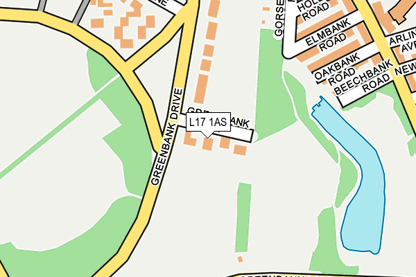 L17 1AS map - OS OpenMap – Local (Ordnance Survey)