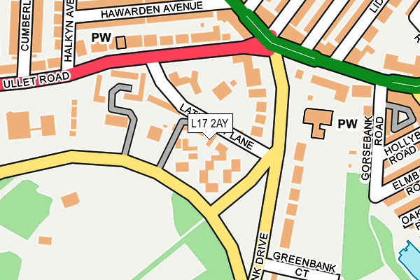 L17 2AY map - OS OpenMap – Local (Ordnance Survey)