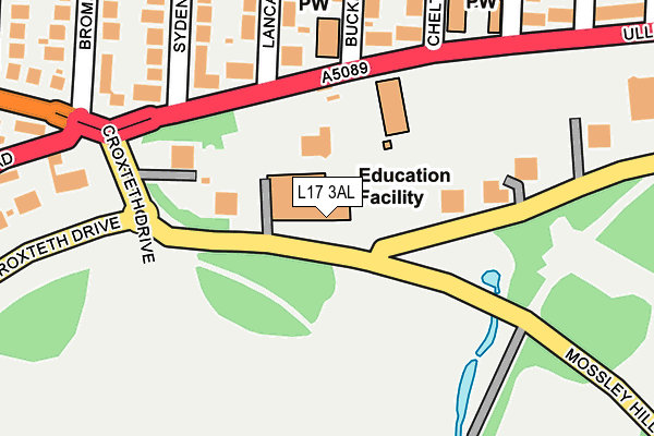 L17 3AL map - OS OpenMap – Local (Ordnance Survey)