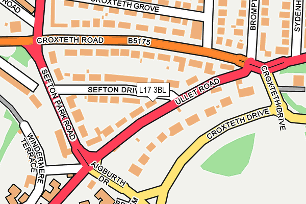L17 3BL map - OS OpenMap – Local (Ordnance Survey)